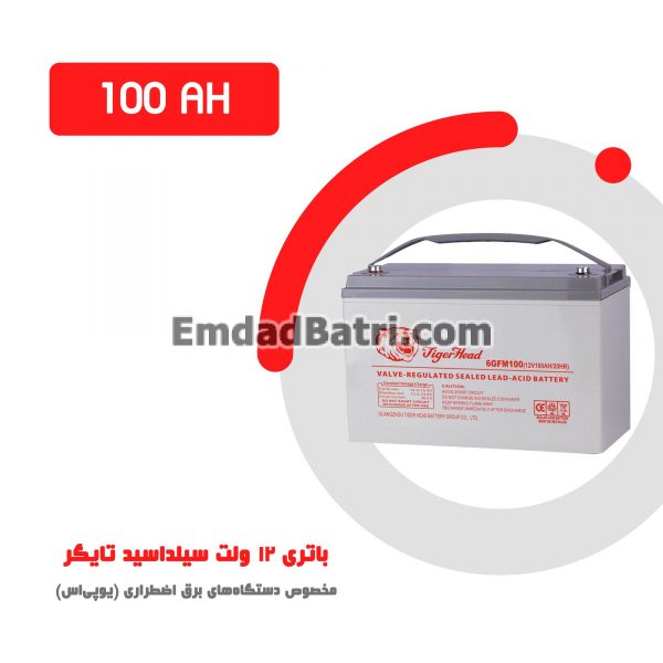 باتری 100 آمپر ساعت یو پی اس تایگر