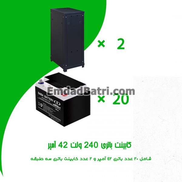 کابینت باتری 240 ولت 42 آمپر