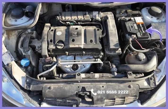 پژو 206 باتری
